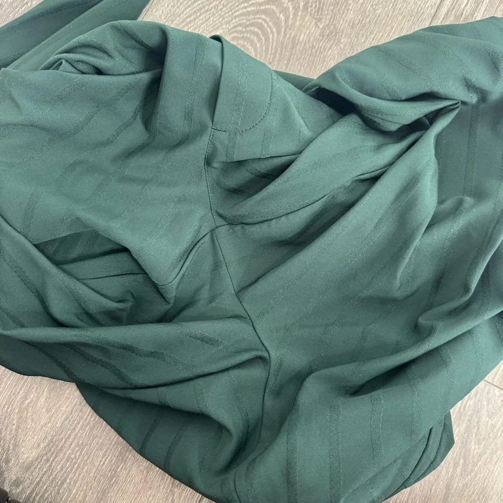 Athleta Brooklyn Ankle Pant Emerald Green Stripe Size 2 Petite Travel Work - Picture 9 of 16